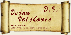 Dejan Veljković vizit kartica